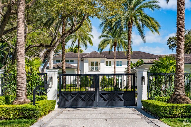 Many single family homes offer privacy with hedging and gates at entrance.