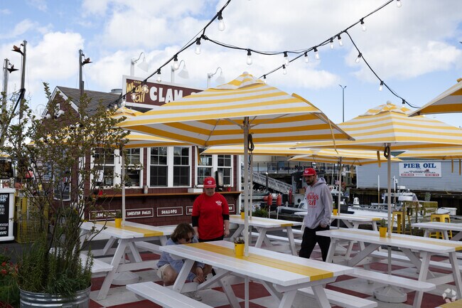 Staff get ready for a busy afternoon at The Whale's Tail in New Bedford.