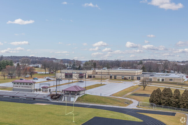 Deerfield High School shares a campus with the middle school.