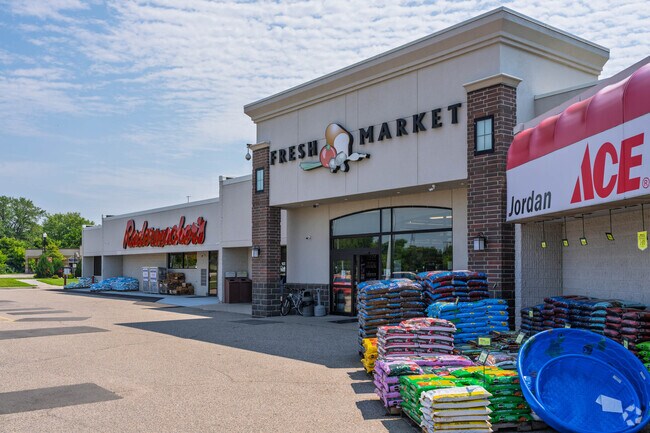 Radermacher's is a locally owned grocery store offering a wide selection of food, plus a gas station, and fried chicken.