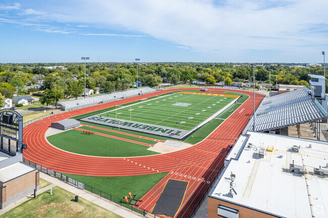 Excitement on the football field at Norman High School in Norman.