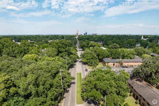 Lyons Park sits just a few miles from the shops and dining of downtown Mobile.