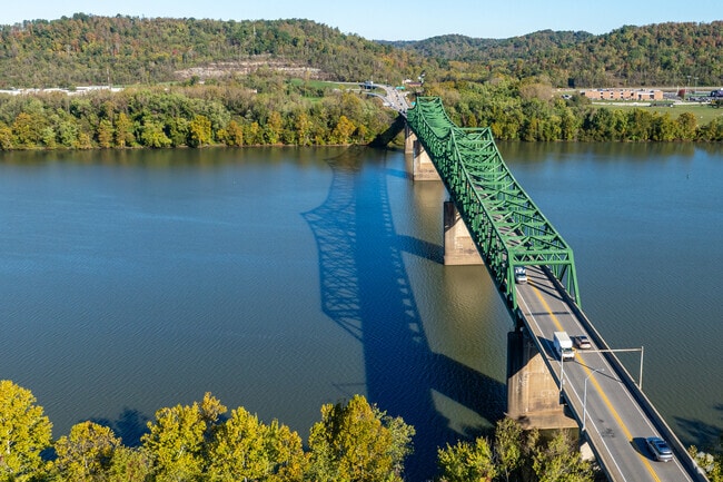 Residents use Route 52 as it crosses the river between Burlington, OH and West Huntington, WV.