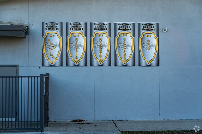 Curran Middle School is the home of the Crusaders.