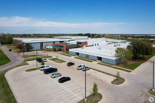 Aerial View of Lake Dallas Middle School in Lake Dallas Neighborhood