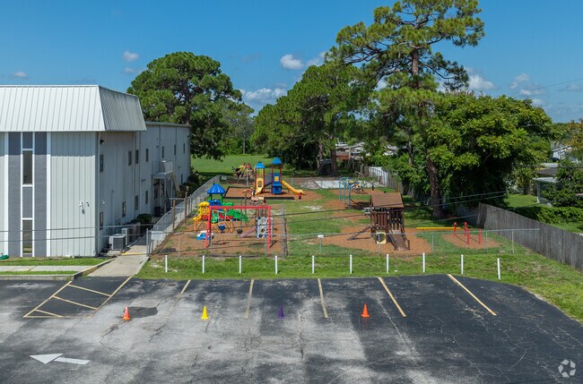 Rockledge Christian School has a large play area.