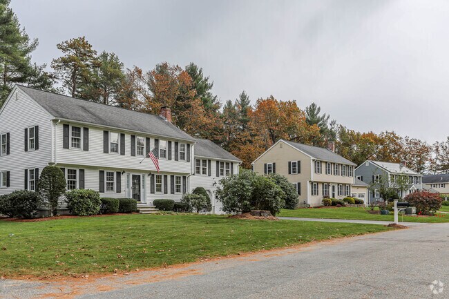 Homes in Ballardvale include colonial homes with double garages.