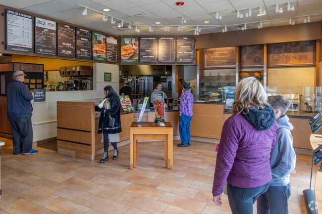 Panera Bread in Smithfield is a popular choice for lunch.