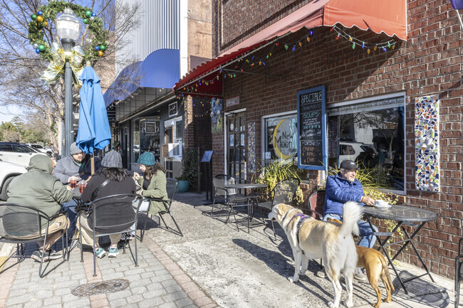 Locally-sourced menu items and on-site coffee roasting makes Blue Moon Cafe a popular spot.