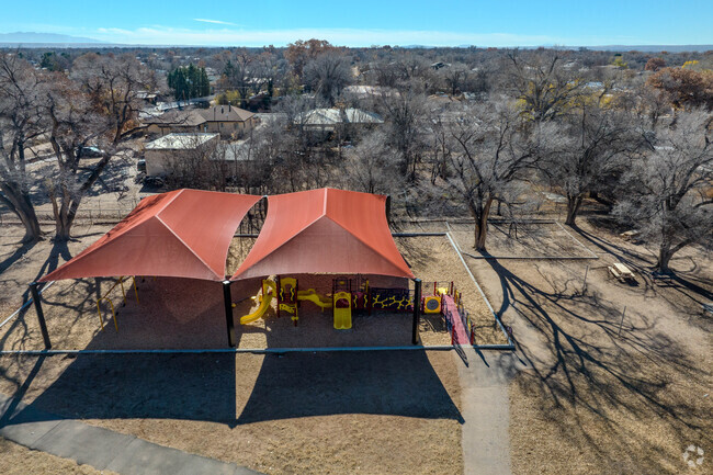 Shaded playground at Valle Vista Elementary School.