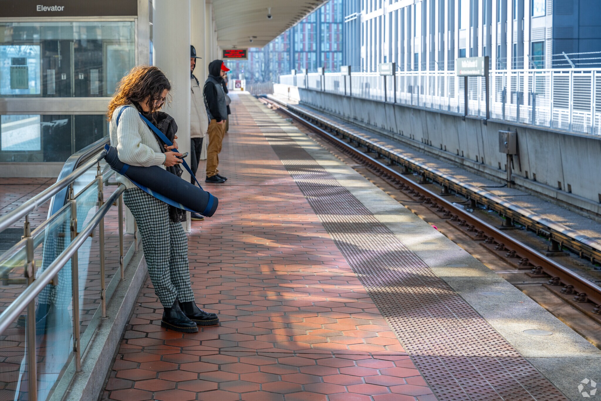 Catch the red line at the NoMA metro stop near Ivy City.