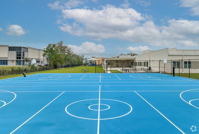 Winegard Elementary School also has a full basketball court and athletic field.