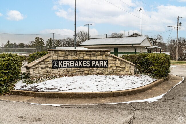 Kereiakes Park has tennis courts, a playground and several miles of walking trails.