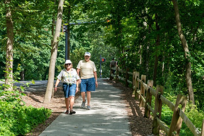 Enjoy a walk along the many trails at Lanterman's Mill.