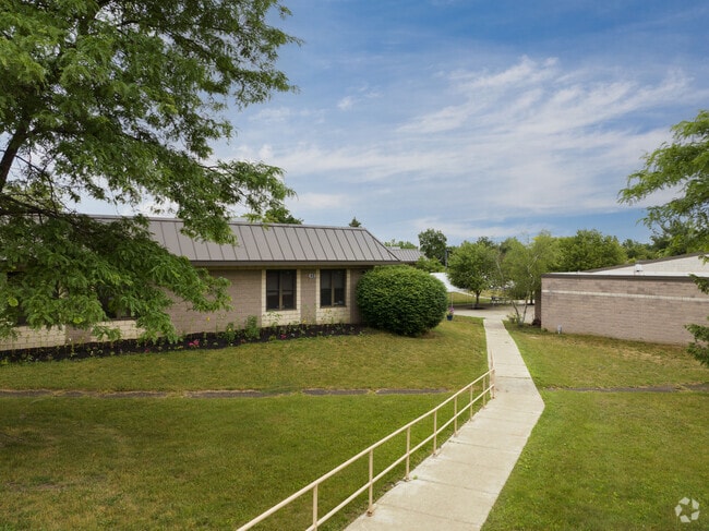 One of many lovely walkways at Devereux in Red Hook.