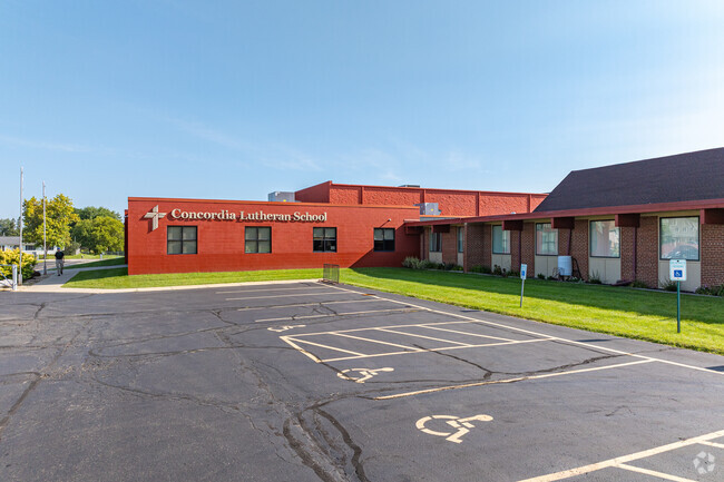 Concordia Lutheran School serves student from Pre-K through 8th grade.
