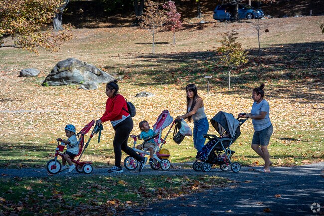Take a stroll with your friends through Newburgh's Downing Park .