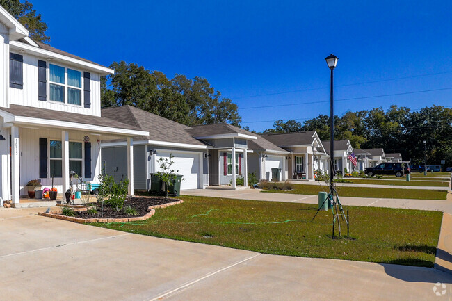 This row of newer homes offers some curb appeal.