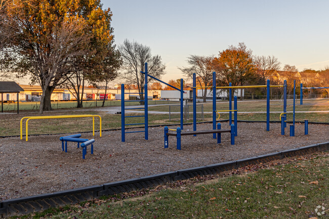 Grace Hill Elementary School has a large outdoor playground.