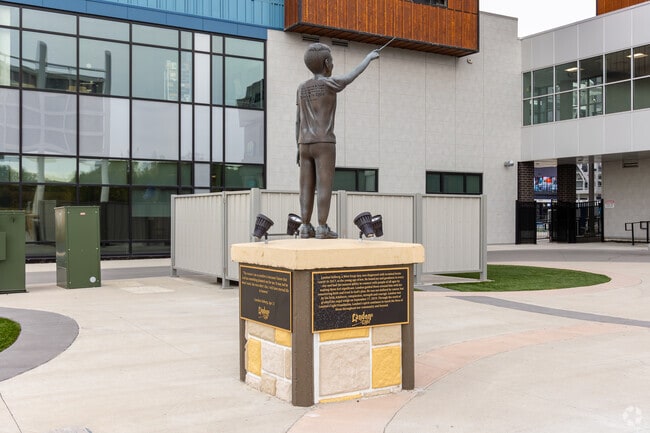 The Landon's Light Foundation statue prominently 