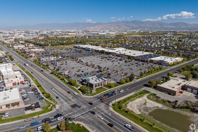An aerial view shows 5600 West which runs through Hunter.