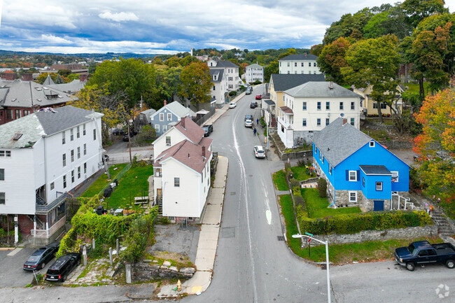 The Shrewsbury Street neighborhood being built into a ledge makes for an interesting landscape.