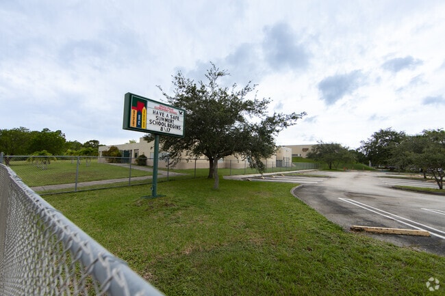 Announcement sign at Gloria Floyd Elementary School in Kendall, Miami FL.