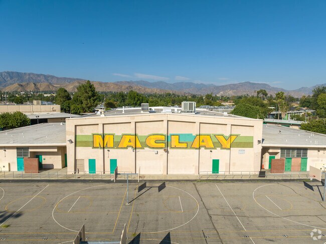 Students can play basketball during recess at Charles McClay Middle School.
