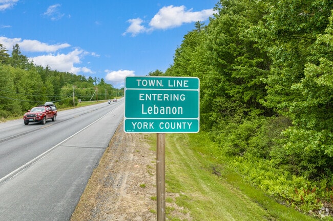 The town line sign lets visitors know that they have crossed into Lebanon.