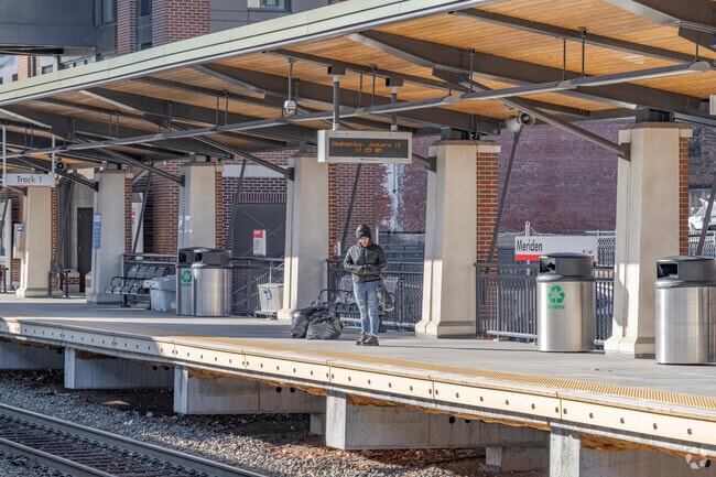 The new Meriden Train Station is incredibly clean and modern.