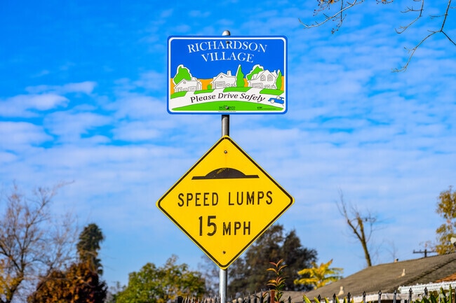Speed bumps keep kids safe throughout Richardson Village.