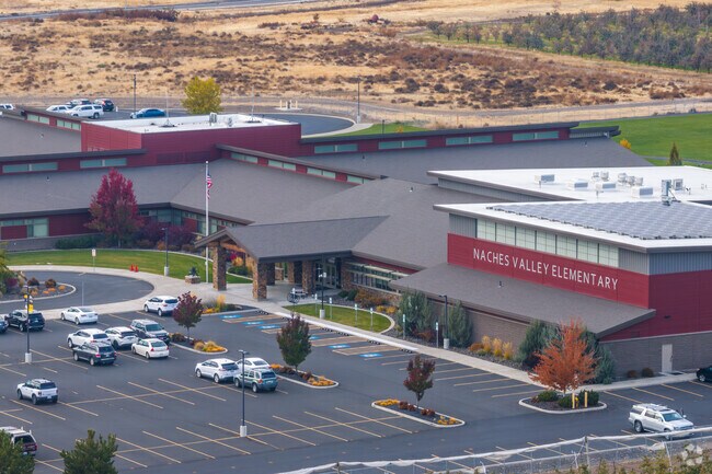 A view of the Naches Valley Elementary School in Yakima is seen from the street.