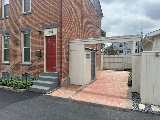 parking pad and bike shed