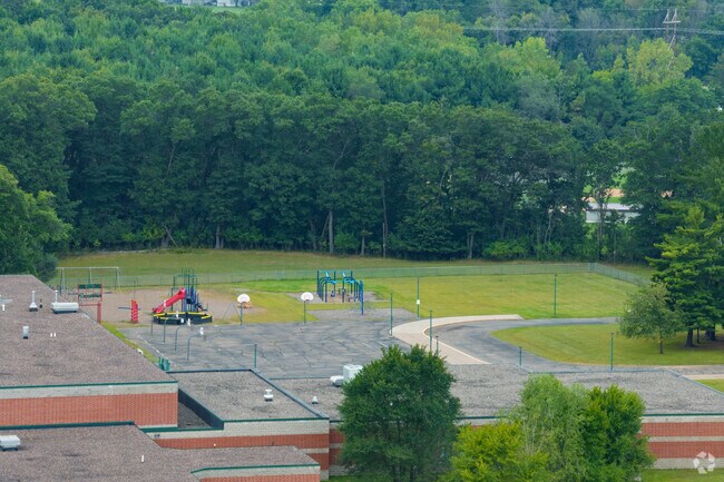Wakanda Elementary School has a large recess area.
