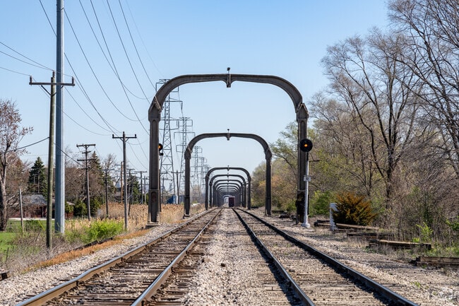 Allen Park is known for the century-old electric train catenaries that run through town.