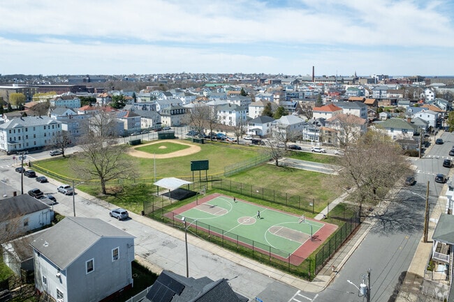 Spend the day at Columbus Park in Oak Grove Village, MA. Baseball, hoops, and fun for all ages.