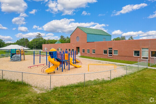 Rear playground at the Stevens Brook Elementary School in Bridgton.