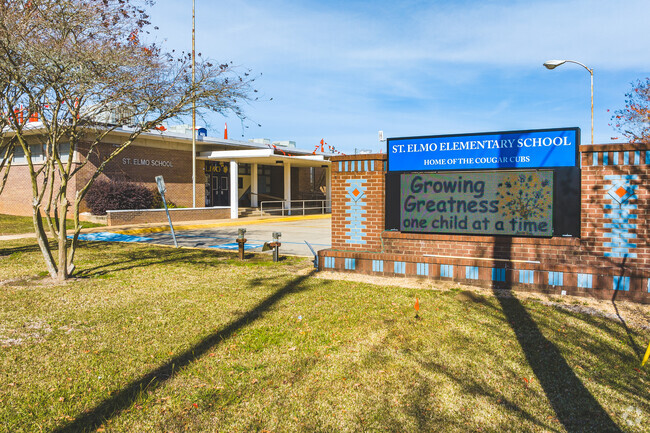 Saint Elmo Elementary School-main entrance sign