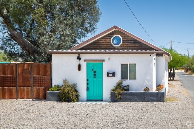 Traditional Pueblo-inspired homes can be found in Kroeger.