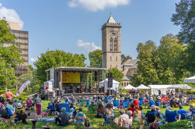 Locals love to be out in the sunshine at the Morristown Jazz & Blues Festival in Morristown.