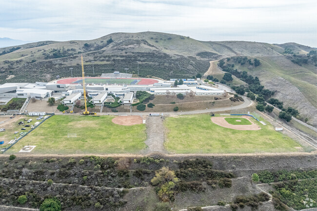Baseball fields at Diamond Ranch High School in Diamond Bar