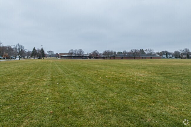 Expansive grass fields at Madison Jr High School are perfect for a soccer match.