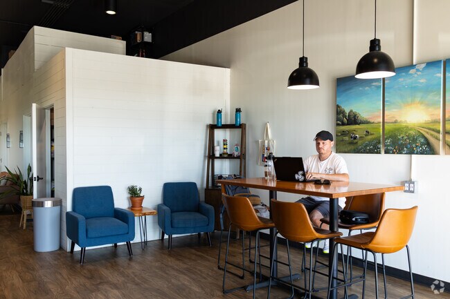 New Day Coffee and Smoothies provides an inviting space to get work done.