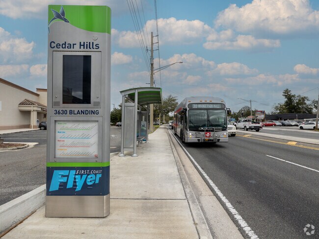 Cedar Hills has a daily bus route running through it.