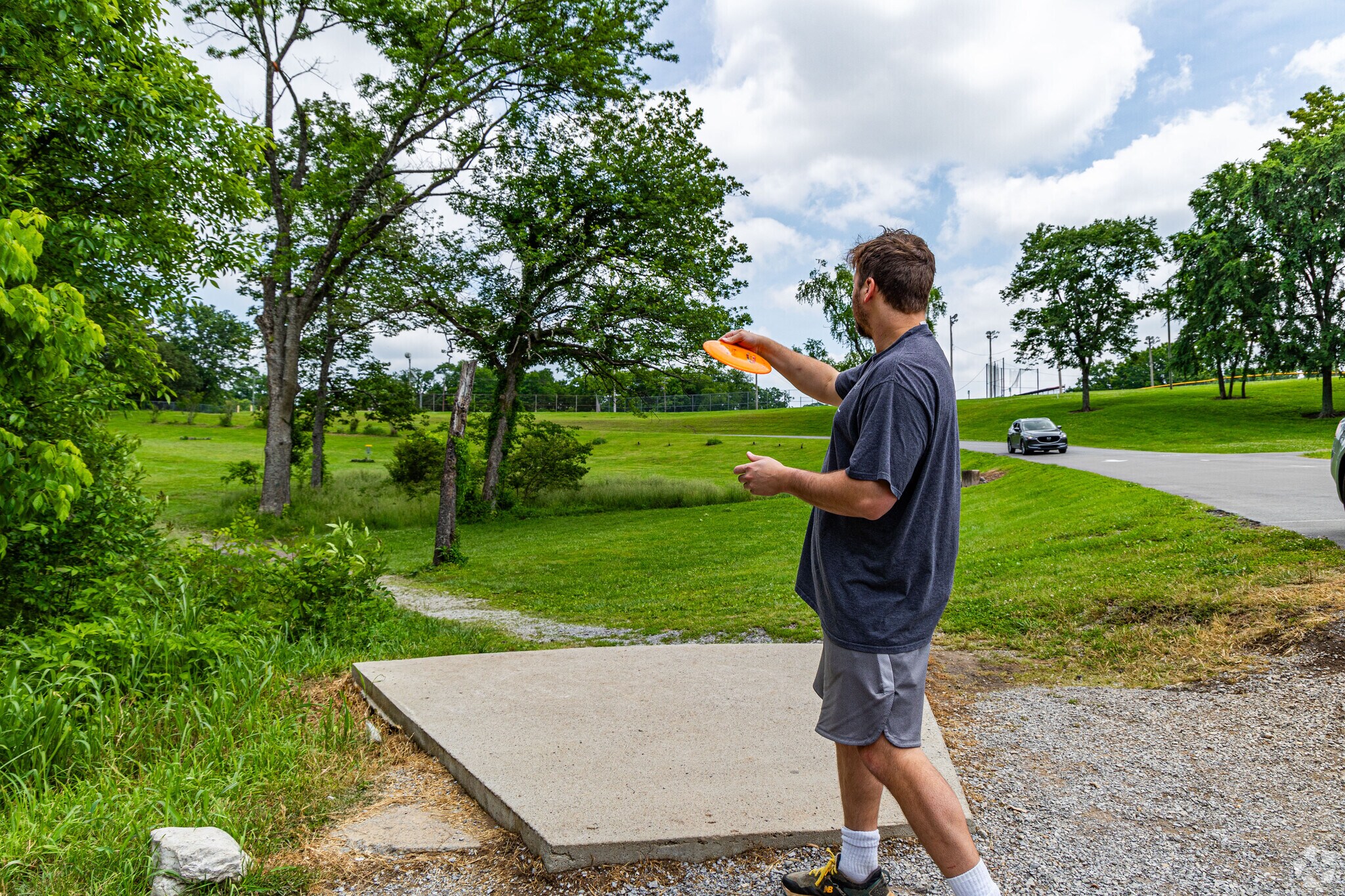 Locals can enjoy playing Disc Golf at Seven Oaks Park in South Nashville.