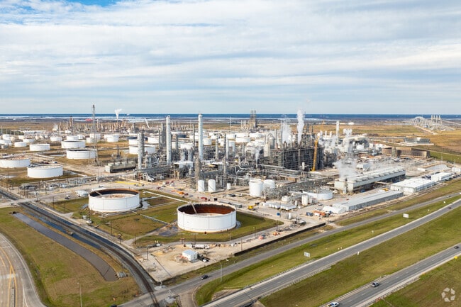 Oil refineries are central to Orange, TX's annual revenue.