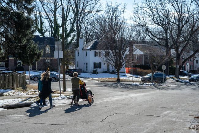Get your exercise walking around the neighborhood of Towson Manor Village.