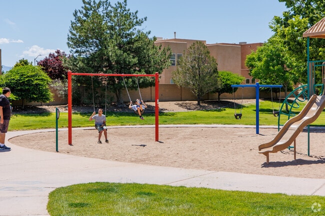 Families gather at Stonebridge Park’s playground, a central feature of Stonebridge Pointe.