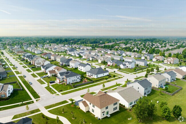 Homes in West Hoffman Estates can be found in a neat grid, keeping neighbors close by.