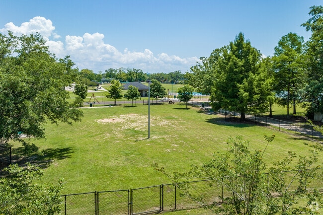 Crawford Park has a great dog area next door to the Leinkauf neighborhood.